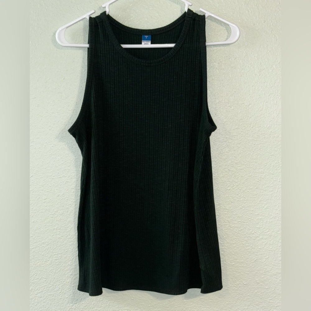 Old Navy Dark Green Ribbed Tank Top